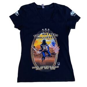 Hollister Powersports Top Hatters 70th  Anniversary T-shirt 2017 Womens Size S